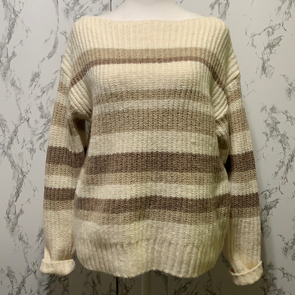 Old Navy Striped Boatneck Sweater